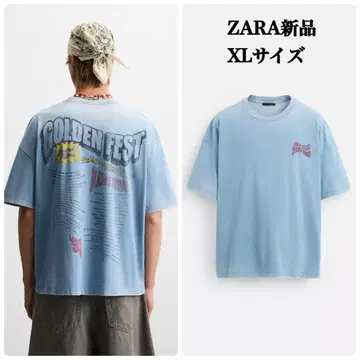 완판템 자라 워시 가공 프린트 티셔츠 XL 택 포함 새상품