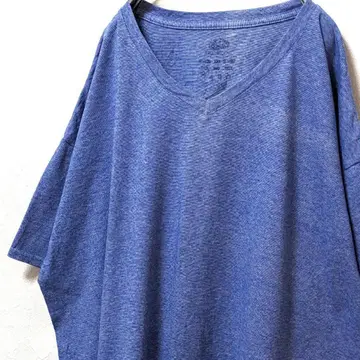 프룻 오브 더 룸 무지 티셔츠 블루 파랑 2XL 구제 의류