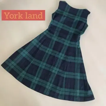 York land 원피스 타탄 체크 그린 요크 랜드
