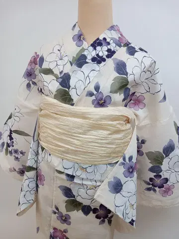 면 린넨 유카타 톨 사이즈 화장 70cm