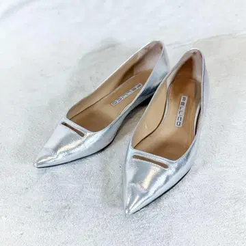 PELLICO 펠리코 아넬리 실버 플랫 펌프스 24.5cm