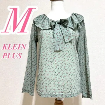 KLEIN PLUS M 사이즈 꽃무늬 블라우스 리본 예쁜 코디 오피스