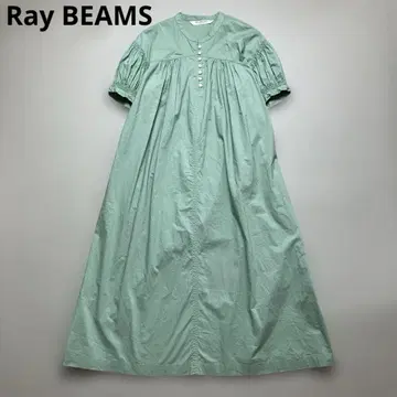 레이빔즈 개더 볼륨 원피스 퍼프 슬리브 롱 최근 모델