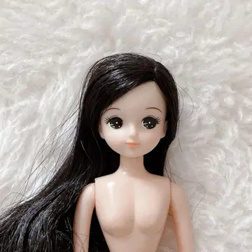 거의 미사용 리카짱 캐슬 키라짱 오타노시미 인형 검은 머리 밑단 컬