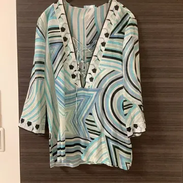 42 에밀리오 푸치 카프탄 EMILIO PUCCI 튜닉 스카이블루