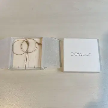 DEWLUX 골드 도금 후프 귀걸이 박스 포함