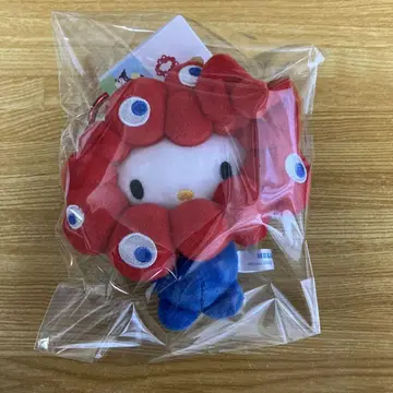 키티 봉제 인형 오사카 만국 박람회 한정판 미야쿠미야쿠 카라비너 참