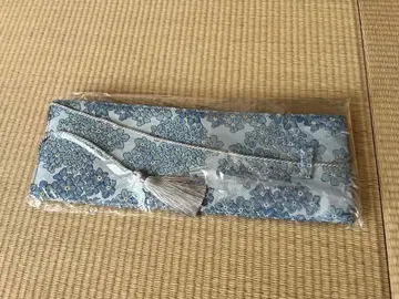 파란색 꽃무늬 미사용 물망초 차이하네 카야 춘풍 오비 벨트