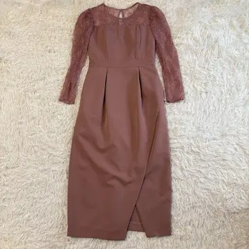 미사용 새상품 러그 문 LADY 슬리브 레이스 커팅 드레스 M 사이즈