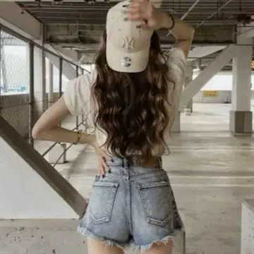 moussy 빈티지 데님 숏 팬츠 프린지