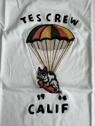 TES CREW 엔드리스 써머 파라슈트 개 티셔츠