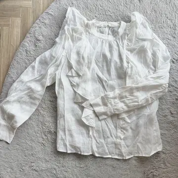MilaOwen 미라 오웬 프릴 화이트 셔츠 사이즈 0