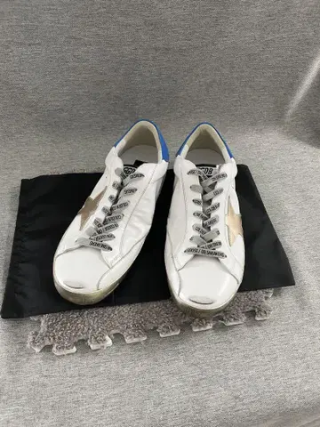 스니커즈 화이트/블루/골드 26.5cm