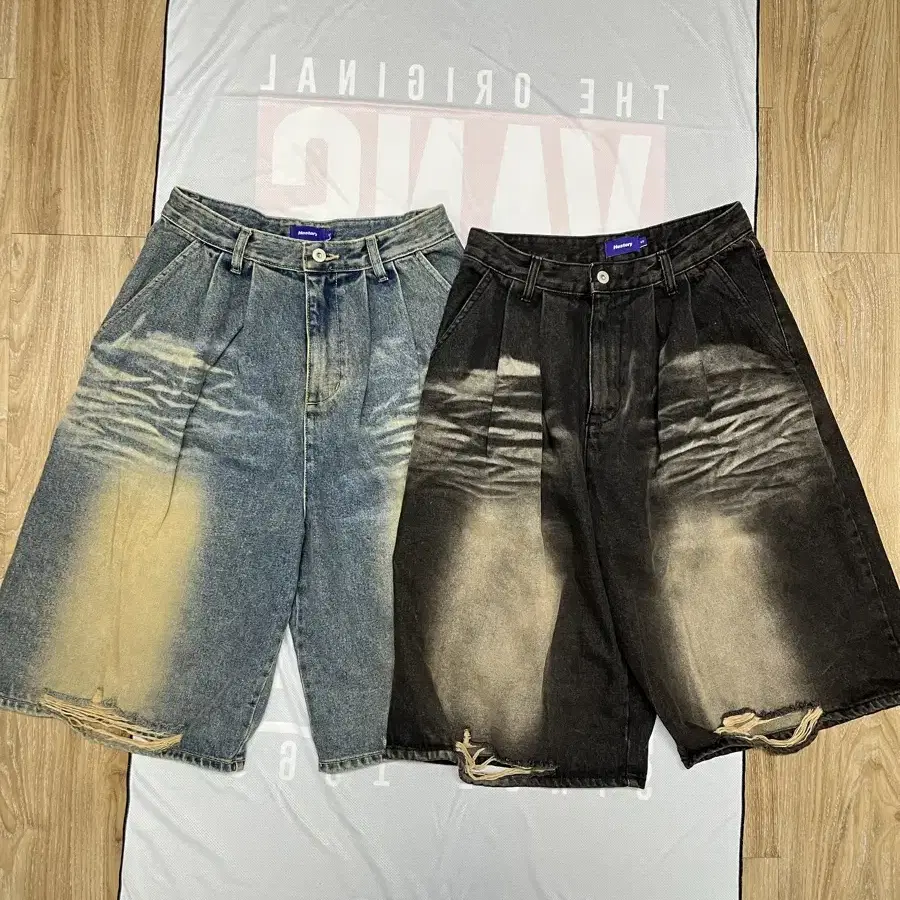 Hestory Pintuck Bermuda Denim Shorts 29, 2 pieces in bulk
