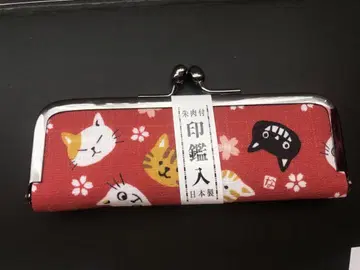 인감 케이스, 인감용 잉크 포함, 고양이