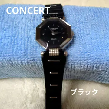 CONCERT 팔각형 블랙 손목시계