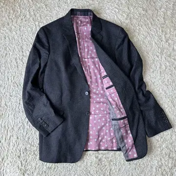 새상품급 ETRO 에트로 울 캐시미어 테일러드 자켓 스트라이프 XL