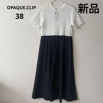 새상품 OPAQUE.CLIP 도킹 원피스 반팔 롱 원피스