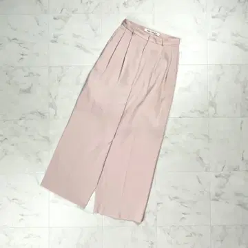 타로 호리우치 2턱 슬랙스 와이드 팬츠 핑크 사이즈 2*ED205