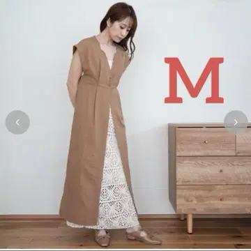 시마무라 marika 롱 베스트 다크 베이지 M