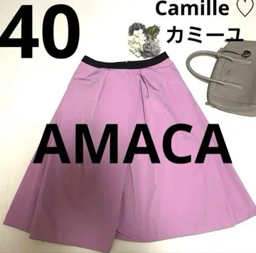새상품급 아마카 AMACA 스커트 핑크 사이즈 40