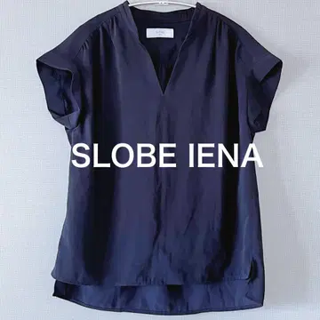 SLOBE IENA 프렌치 슬리브 스키퍼 블라우스 네이비 M 사이즈