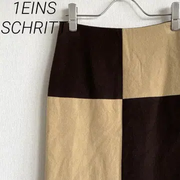 1EINS SCHRITT 미디 스커트 타이트 바이컬러 모 100%