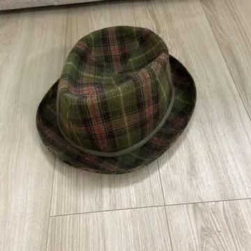 폴스미스 체크 무늬 페도라 햇 F