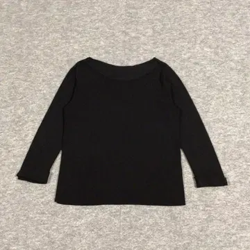 긴팔 상의 티셔츠 티셔츠 블랙 레이온 심플 062707