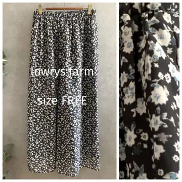 lowrys farm 꽃무늬 가우초 팬츠 봄/여름 얇은 소재