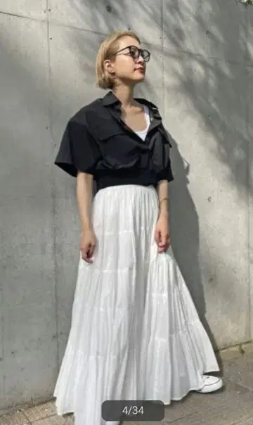 Spick and Span 소프트 나일론 리브 숏 셔츠