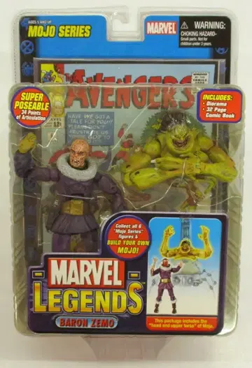 TOYBIZ MOJO BARON ZEMO (머리 / 맨 얼굴) 6인치