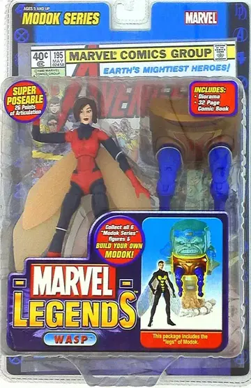 TOYBIZ MODOK WASP (블랙 / 레드 코스) 6인치
