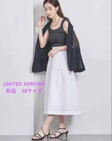 UNITED ARROWS 새상품 AIRY 자카드 티어드 스커트