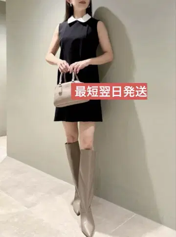 SNIDEL 블랙 슬리브리스 원피스 사이즈 0
