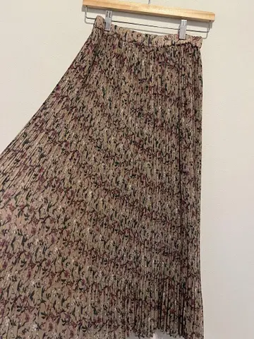 언타이틀 UNTITLED 플리츠 스커트 꽃무늬