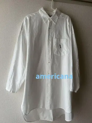 americana 레귤러 카라 빅 셔츠 화이트