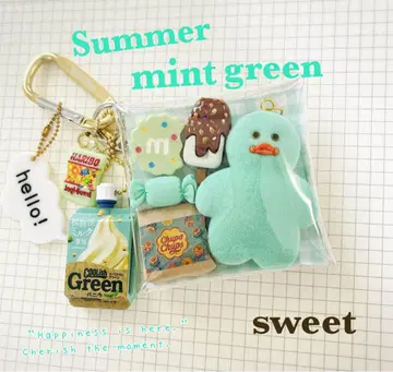 가챠 파우치 Summer 민트 그린 상큼한 디저트 파우치