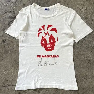 빈티지 MIL MASCARAS 밀 마스카라스 사인 불명 티셔츠