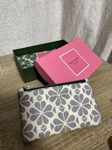 kate spade 꽃무늬 코인 케이스 네이비