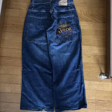 jnco 청바지 자수 디자인 와이드 레그 청바지 2000엔 가격 인하