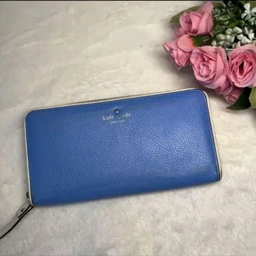 kate spade 블루 스트라이프 화이트 라인 장지갑