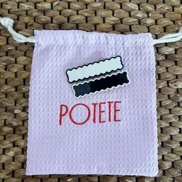(미사용) potete 헤어핀 2색 세트 복조리 포함