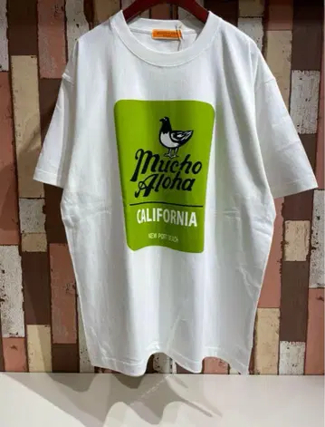 MUCHO ALOHA 반팔 티셔츠 L 화이트 MAT-010