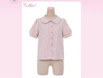 ToAlice 퍼프 슬리브 깅엄 체크 블라우스