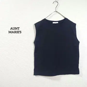 앤트마리스 슬리브리스 티셔츠 탑 티셔츠 블랙