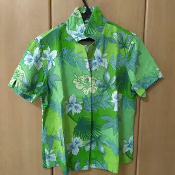 Tommy Bahama 반팔 셔츠 S 꽃무늬 그린