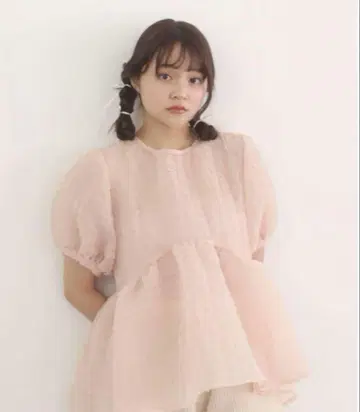 무게트 리플 시어 펄럼 블라우스
