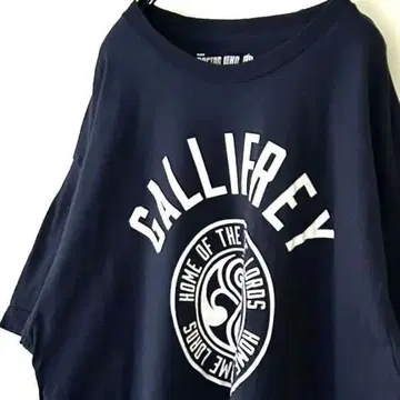 닥터 후 GALLIFREY 아카데미 티셔츠 XL 네이비 구제 의류