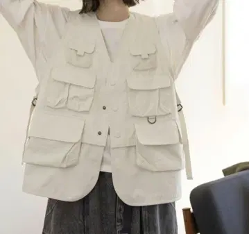 니코앤드 낚시 포켓 베스트 아이보리